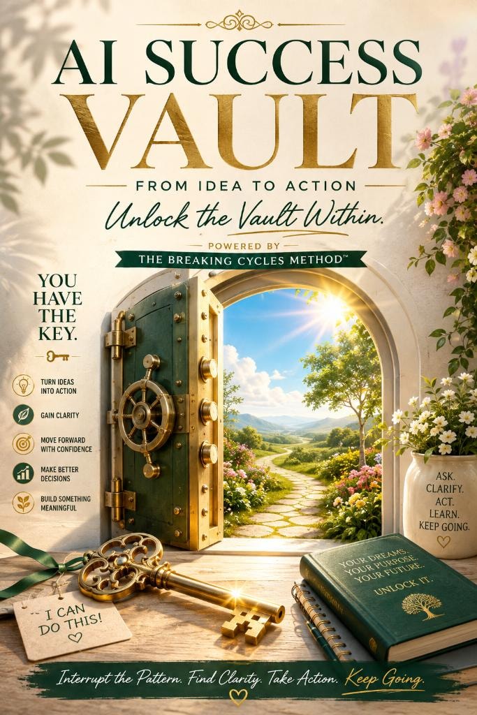 AI Success Vault — From Idea to Action. Unlock the Vault Within. Powered by The Breaking Cycles Method.
