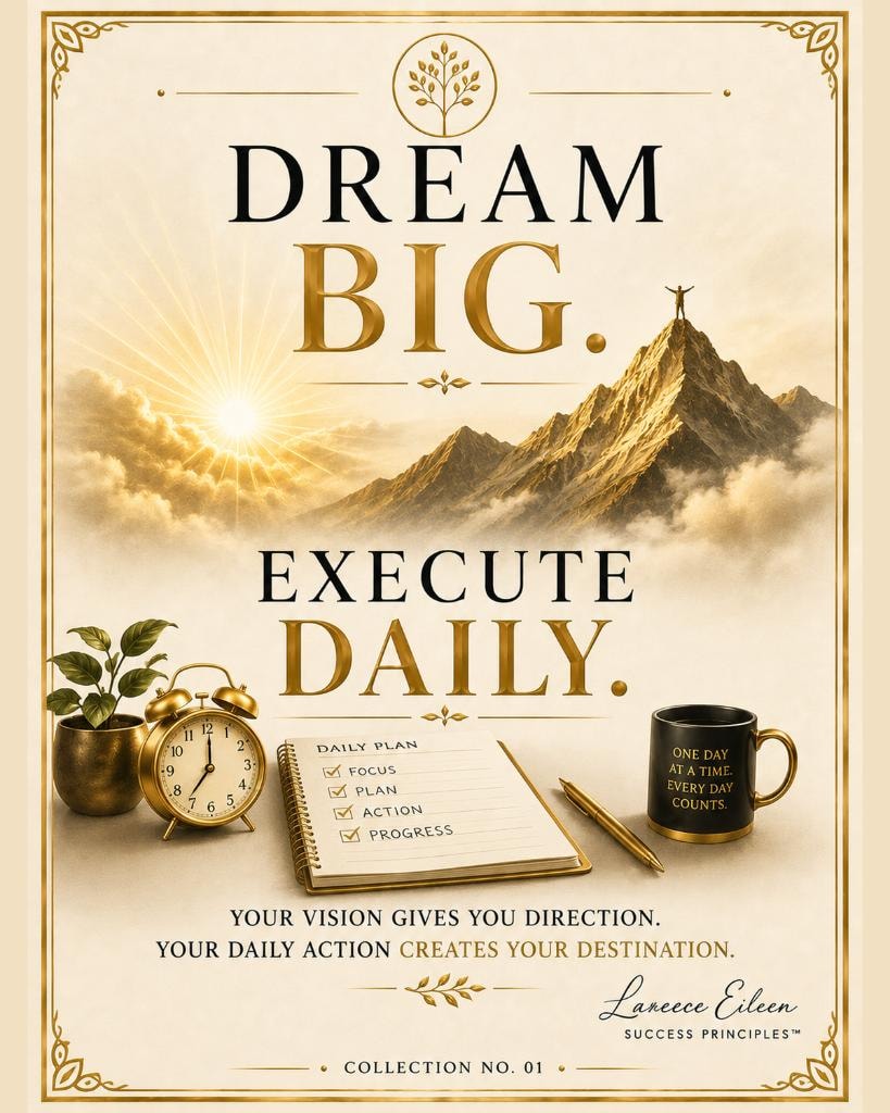 Dream Big. Execute Daily. — Lareece Eileen Success Principles Collection No. 01