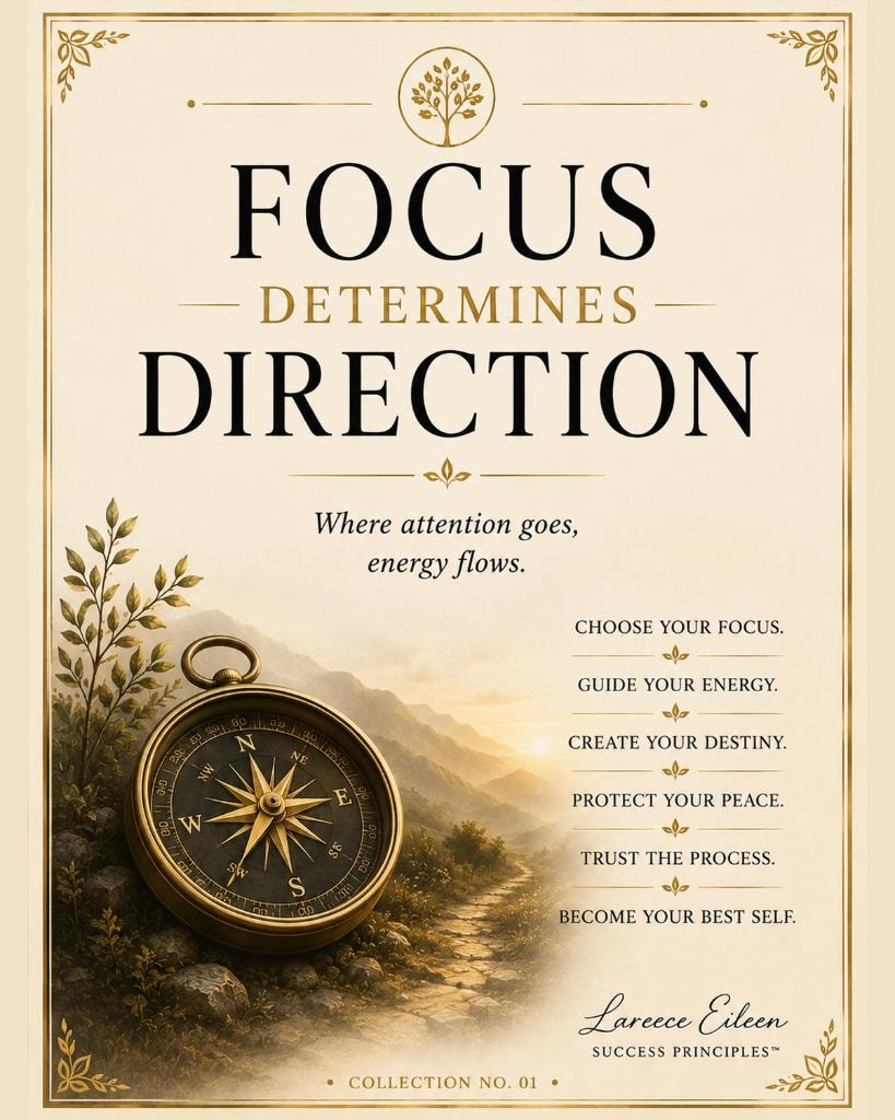 Focus Determines Direction. — Lareece Eileen Success Principles Collection No. 01