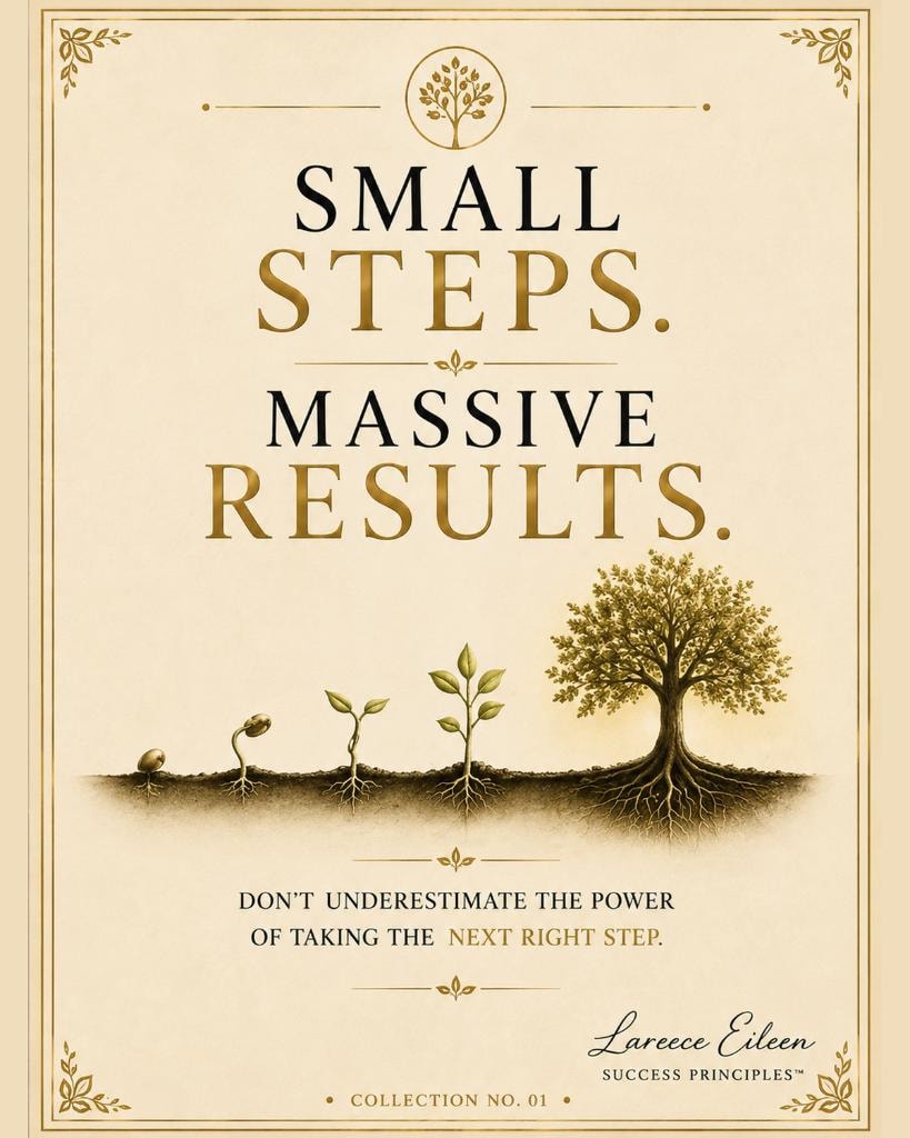 Small Steps. Massive Results. — Lareece Eileen Success Principles Collection No. 01