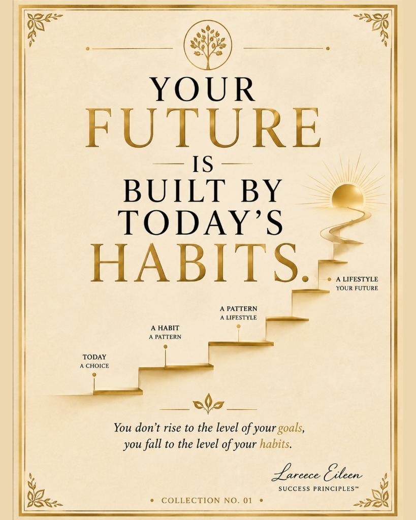 Your Future Is Built by Today's Habits. — Lareece Eileen Success Principles Collection No. 01